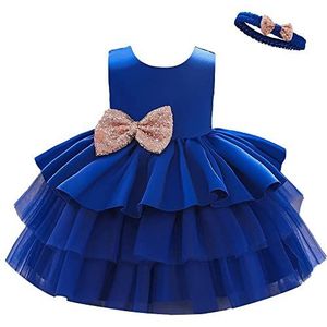 Lito Angels Bruiloft Jurk met Hoofdband voor Baby Meisjes Koningsblauw Maat 8 Leeftijd 9-12 Maanden Markeringsnummer 7