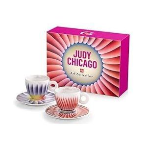 illy Art Collection 24626 Judy Chicago 2 cappuccino kopjes, genummerd, gesigneerd