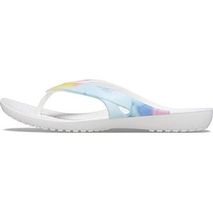 crocs Kadee II Graphic Flip Flops | Sandals for Women, Pastel Tie Dye, Numeric_11