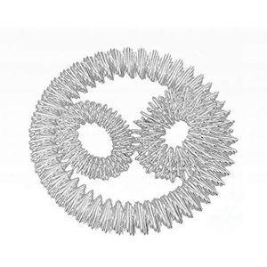 Power-ringenset - armband (zilver) + ring (zilver groot) + ring (zilver klein) / acupressuurring/massagering/massagearmband/armmassagering zilver