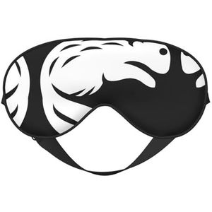 Zwarte Bever Slaap Eye Mas Bijgewerkt Ontwerp Licht Blokkerende Night Eye Blinder Mannen Vrouwen Shift Werk Reizen