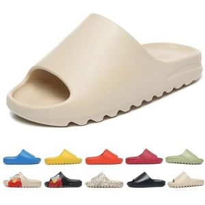 AIMENJOY Slippers voor dames en heren, antislip, sneldrogende doucheslippers, ultrazachte, dikke zool, huiskussen-slippers voor binnen en buiten