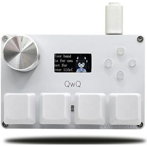 OSU Mechanisch Toetsenbord, 4+4 Aangepaste Sleutel, Snel Trigger RGB-toetsenbord Met Knop/Scherm/Magnetische Schakelaar (Color : White)