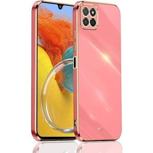 Everainy Compatibel voor Samsung Galaxy S22 hoesje, siliconen grappig mooi patroon, ultradun, flexibele zachte bumper, schattige dunne schokbestendige beschermende rubberen hoes (rozenrood)