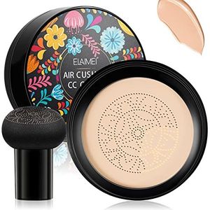 Foundation CC crème met paddenstoel luchtkop kussen BB Cream Mushroom Head Air Cushion CC crème voor onberispelijke make-up, ook huidskleur (natuurlijk)
