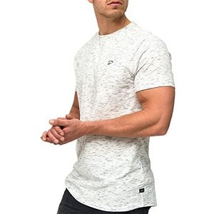 INDICODE Heren Kloge Shirt | T-shirt met ronde hals Ecru Mix M