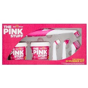 Stardrops - The Pink Stuff - The Miracle Scrubber Kit - 2 kuipen van The Miracle Cleaning Paste met elektrische schrobmachine en 4 reinigingsborstelkoppen