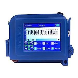 Mini Inkjet Printer Mini Printer 12.7mm Draagbare Printer Label Bulk Barcode Digitale Logo Inkjet Label Printer instelbare afdrukhoogte(With 2 Cartridges B)