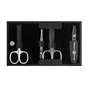 Zwilling 97451-007 Classic Manicure-etui (4-delig), etui rundleer, instrumenten vernikkeld