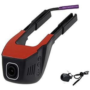 Universele wifi-dashcam DVR, compatibel met VW, Mazda, Mitsubishi, Opel, Hyundai, Kia, app-bediening, IMX307(Two Lenses,None)