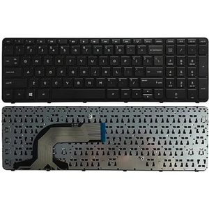 Russisch/VS/VK/Spaans laptoptoetsenbord VOOR HP voor Pavilion 15-N 15-E 15E 15N 15-A 15-A000 15T 15t -N 15-N000 N100 N200 15-E000 E100(Black US with frame)