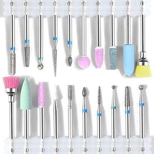Elektrische Nail Boor Set, 20 Stuks Elektrische Nail Boor Kit 3/32 Wolfraamcarbide Elektrische Nagelvijlen Elektrische Manicure Set Manicure Pedicure Thuis Salon Gebruik