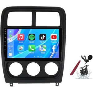 Android 14 Autoradio Sat Navi voor D-odge Caliber(2009-2013) 9 Inch Touchscreen Multimedia Player met Draadloze Carplay GPS Navigatie FM RDS Bluetooth 5G-WiFi SWC DSP,M300s