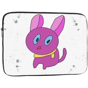 Verrast Cartoon Bunny laptoptas, duurzame schokbestendige hoes, draagbare draagbare laptoptas voor 17 inch laptop.