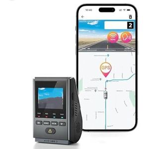 Dashcam A119MINI-2 Dash Cam 2K 60FPS Auto DVR's Spraakbesturing 5GHZ WI-FI En GPS Videorecorder Voor Auto's Gebufferde Parkeermodus Autocamera(Package E Card 64GB)