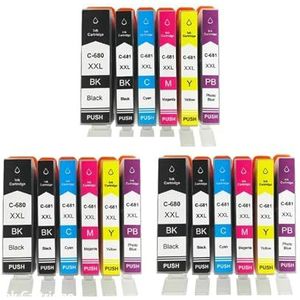 Inktcartridge for Ca-on TR7560 TR8560 TS6160 TS6260 TS8160 TS8260 TS9160 TS9560 TS706(3SET(18PC))
