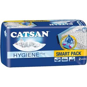 CATSAN Smart Pack Kattenbakvulling zonder klonterend op absorberend vlies, 1 verpakking met 2 verpakkingen 8 l (2 x 4 l), 4 kg