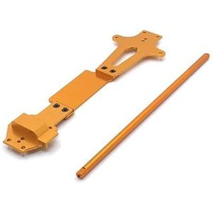 Metalen upgrade aangepaste tweede verdieping centrale aandrijfas for WLtoys 144010 144001 144002 afstandsbediening auto(Yellow)
