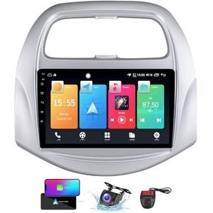 Android 13 Autoradio 2 DIN Compatibel met Chevrolet Spark Beat 2018-2019 9 Inch Touchscreen Carplay Android Auto met Bluetooth 5.0/FM RDS/Bediening op het stuur/Achteruitrijcamera(NF-1)