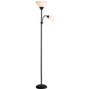 Vloerlamp Staande vloerlampen Verstelbare Vloerlamp Moderne Staande Lamp for Woonkamer Kantoorlamp 170cm Hoog Met Leeslamp Aan De Zijkant Hoeklamp Staanlamp leeslamp (Color : A-Black)
