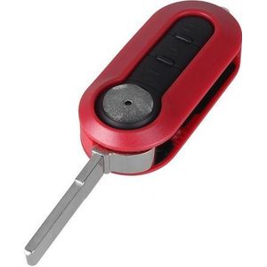 Rode sleutelhoes voor Fiat 500 Abarth Bravo Ducato Panda Punto Doblo 500L - 3 toetsen - Plip afstandsbediening met lemmet Phonillico®