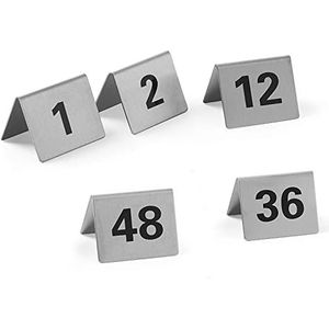 Roestvrijstalen tafelnummers voor tenten, 1-50/100 Stevige en stapelbare tafelnummerkaarten(1-100)