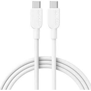 Anker 310 USB C naar USB C-kabel (90 m), (60 W/3 A) oplaadkabel Snelle oplaadkabel voor Samsung Galaxy S23, iPad Pro 2021, iPad Mini 6, iPad Air 4, MacBook Pro 2020, Schakelaar (USB 2.0)