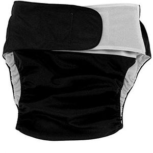 Volwassen luier luier, volwassen wasbare verstelbare incontinent verzorging doek luier, ademende luier broek, herbruikbare lekvrije insert doek luierszwart