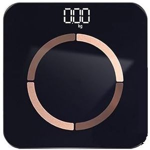 USB-oplaadweegschaal Slimme Lichaamsvetweegschaal Bluetooth Elektronische Weegschaal Vetmeetinstrument Vloerweegschalen Gemakkelijk Te Gebruiken(Black B)