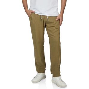 riverso RIVMarco Linnen broek voor heren, lang, regular fit, zomerbroek, vrijetijdsbroek, effen, wit, beige, olijf, blauw, zwart, S, M, L, XL, XXL, 3XL, 4XL, 5XL, Ivy Olive, S