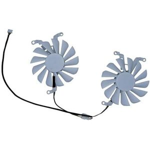 2 stuks videokaartventilator, VGA-koeler, T129215SU, voor PELADN voor Radeon voor RX 5500 XT RX5500XT 8GB GDDR6, grafische kaartkoeling