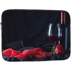 Rode Wijnglazen Gedrukt Laptop Sleeve Tas Notebook Mouw Laptop Case Computer Beschermhoes 13 inch