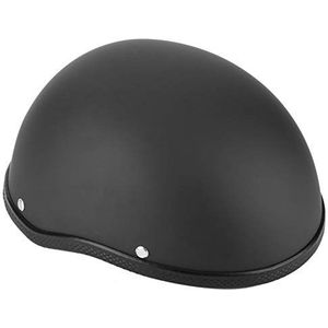 Matzwarte Motorhelm Retro Exquisite Motorhelm Mannen Retro Halve Helm