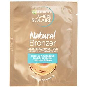 Garnier Ambre Solaire Zelfbruiningsdoek, zelfbruiner met abrikozenpitolie, bruiningsversneller in goud (15 stuks)