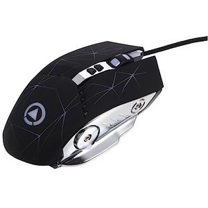 Mechanische muis plating verjaardagscadeau LED (kleur: zwart, maat: 13 x 8 cm)