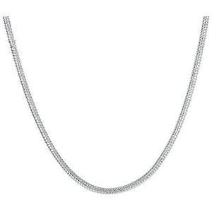 Kettingen voor vrouwen, 2mm/3mm 100% 925 Zilveren Snake Chain Kettingen for Vrouw Mannen 16-24 Inch Verklaring kettingen Bruiloft Sieraden (Color : 2MM_40cm)