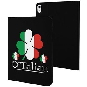O'Talian Ierse 4 klavertje Italiaanse vlag hoesje compatibel voor iPad 10 (10.9 inch) slanke hoes beschermende tablet hoesjes stand cover
