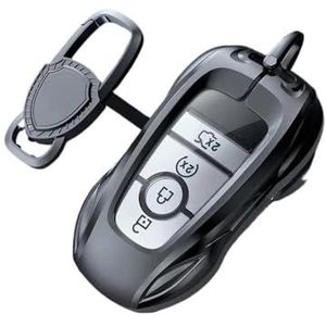 Autosleutel beschermhoes Zinklegering Zilver Autosleutel Geval Keyless Cover Sleutel Shell Auto Accessoires Voor Lincoln Voor Navigator MKZ MKC Sleutel Shell(Gray -A)