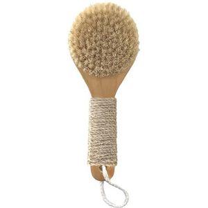 Esker Droge borstel: huid exfoliërende full-body borstel voor betere circulatie en energiestroom, gemaakt met natuurlijk boomhout, perfect voor baden of douchen