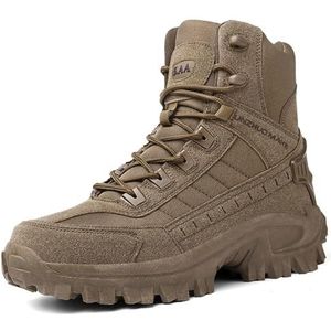 Modewerklaarzen voor mannen, comfortabele militaire laarzen voor mannen, tactische wandelschoenen mannen, buiten de zijkantje woestijn laars (Color : Brown, Size : 40 EU)