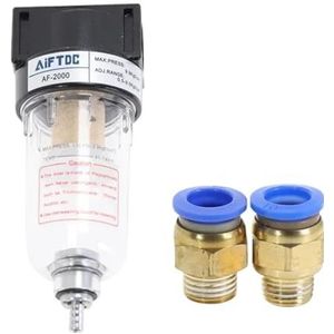 AF2000 1/4 bron processor koper filter luchtpomp filter olie en water afscheider pneumatische componenten luchtcompressor (kleur: AF w (PC10-02x2), maat: 5 sets)