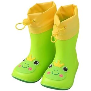 Regenschoenen for jongens en meisjes, regenlaarzen, waterdichte schoenen, antislip regenlaarzen(Color:Greeen,Size:Size 13/13CM)