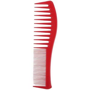 1 stks Hars Kappers Kam Hoofdhuid Massage Haar Borstel Duurzaam Fijne Tand Brede Tand Haar Haarborstel Kapsel Tool Salon Kam (Maat: Rood)
