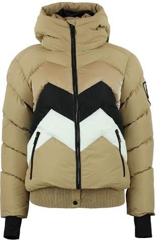 Peak Mountain - Donsjack - Waterafstotend - Dames - Slanke Pasvorm - Grafisch Visgraatmotief