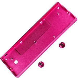 GH60 Anodiseren Aluminium CNC Case voor 60% Mechanische Gaming Toetsenbord Compatibel Poker2 Pok3r Faceu 60 met ALU Voeten (Rose Red)