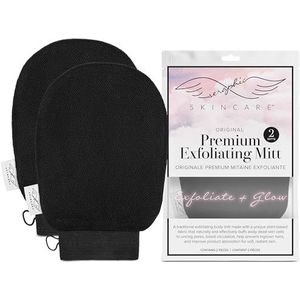 Seraphic Skincare Koreaanse peelinghandschoenen - Microdermabrasie thuis - voor het zichtbaar verwijderen van dode huid, bruining of keratose pilaris - 100% viscosevezel (2 stuks)