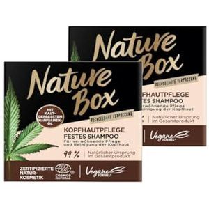 Nature Box Vaste shampoo hoofdhuidverzorging hennep (85 g), 2 stuks, 2 x 85 g