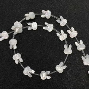 Natuurlijke zeewater schelp kralen konijn vorm kralen sieraden maken DIY ketting armband oorbellen Bunny hoofd zwarte schelp kralen-A-10x12mm-5pcs