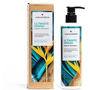 ULTIMATE ONION. Uien shampoo met 22 natuurlijke en biologische actieve ingrediënten - boordevol haarvitamines, Shampoo tegen haaruitval voor vrouwen en mannen, Haargroei