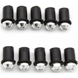 Schroeven Moeren Universele Motorfiets Voorruit Bevestiging Kuip Schroef Bouten Moeren Kit Voor R1 R6 R3 FZ1 FZ6 FZ16 R125 XJ6(ZILVER)